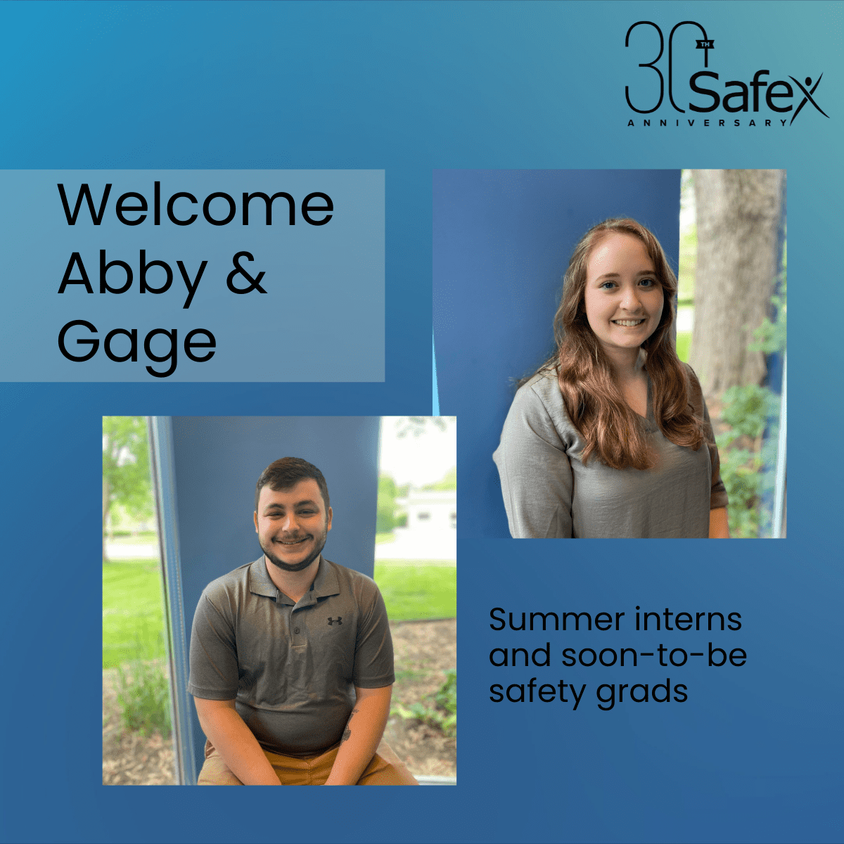 Interns Gage Scovil and Abby Jordan